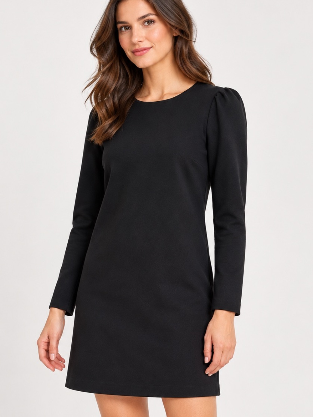 Vineyard Vines Black Ponte Puff Sleeve Mini Dress M